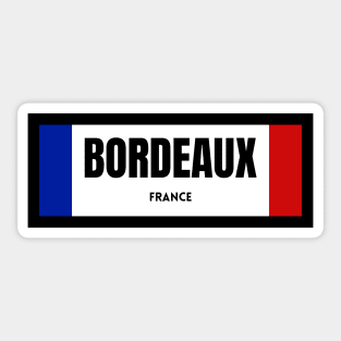 Bordeaux City in French Flag Sticker